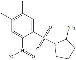 1-[(4,5-dimethyl-2-nitrobenzene)sulfonyl]pyrrolidin-2-amine 结构式