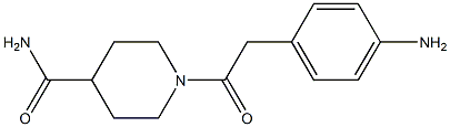 1-[(4-aminophenyl)acetyl]piperidine-4-carboxamide 结构式