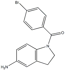 1-[(4-bromophenyl)carbonyl]-2,3-dihydro-1H-indol-5-amine 结构式