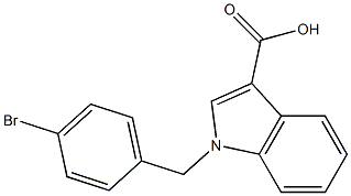 1-[(4-bromophenyl)methyl]-1H-indole-3-carboxylic acid 结构式