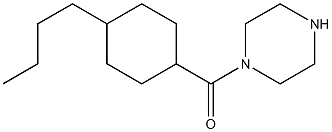 1-[(4-butylcyclohexyl)carbonyl]piperazine 结构式