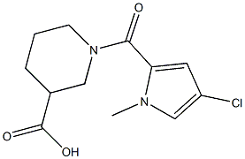 1-[(4-chloro-1-methyl-1H-pyrrol-2-yl)carbonyl]piperidine-3-carboxylic acid 结构式