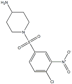 1-[(4-chloro-3-nitrobenzene)sulfonyl]piperidin-4-amine 结构式