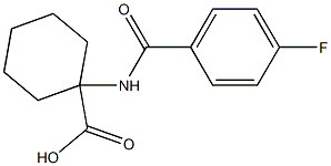 1-[(4-fluorobenzoyl)amino]cyclohexanecarboxylic acid 结构式