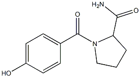 1-[(4-hydroxyphenyl)carbonyl]pyrrolidine-2-carboxamide 结构式