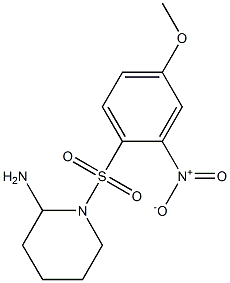 1-[(4-methoxy-2-nitrobenzene)sulfonyl]piperidin-2-amine 结构式