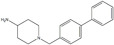 1-[(4-phenylphenyl)methyl]piperidin-4-amine 结构式