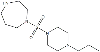 1-[(4-propylpiperazine-1-)sulfonyl]-1,4-diazepane 结构式