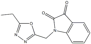 1-[(5-ethyl-1,3,4-oxadiazol-2-yl)methyl]-2,3-dihydro-1H-indole-2,3-dione 结构式