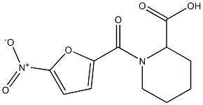 1-[(5-nitrofuran-2-yl)carbonyl]piperidine-2-carboxylic acid 结构式