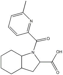 1-[(6-methylpyridin-2-yl)carbonyl]octahydro-1H-indole-2-carboxylic acid 结构式
