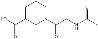 1-[(acetylamino)acetyl]piperidine-3-carboxylic acid 结构式