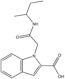 1-[(butan-2-ylcarbamoyl)methyl]-1H-indole-2-carboxylic acid 结构式