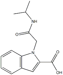 1-[(propan-2-ylcarbamoyl)methyl]-1H-indole-2-carboxylic acid 结构式