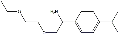 1-[1-amino-2-(2-ethoxyethoxy)ethyl]-4-(propan-2-yl)benzene 结构式