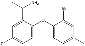 1-[2-(2-bromo-4-methylphenoxy)-5-fluorophenyl]ethan-1-amine 结构式