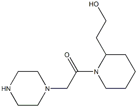 1-[2-(2-hydroxyethyl)piperidin-1-yl]-2-(piperazin-1-yl)ethan-1-one 结构式