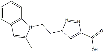 1-[2-(2-methyl-1H-indol-1-yl)ethyl]-1H-1,2,3-triazole-4-carboxylic acid 结构式