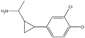 1-[2-(3,4-dichlorophenyl)cyclopropyl]ethan-1-amine 结构式