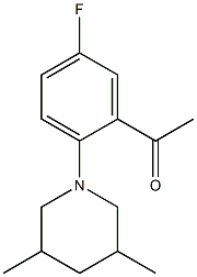 1-[2-(3,5-dimethylpiperidin-1-yl)-5-fluorophenyl]ethan-1-one 结构式