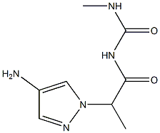 1-[2-(4-amino-1H-pyrazol-1-yl)propanoyl]-3-methylurea 结构式