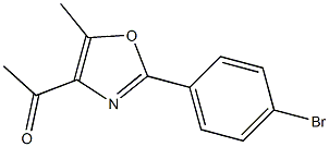 1-[2-(4-bromophenyl)-5-methyl-1,3-oxazol-4-yl]ethan-1-one 结构式