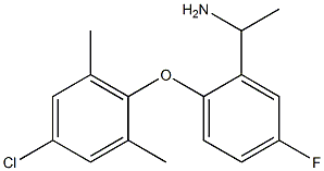 1-[2-(4-chloro-2,6-dimethylphenoxy)-5-fluorophenyl]ethan-1-amine 结构式