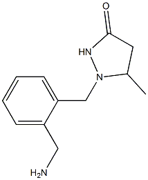 1-[2-(aminomethyl)benzyl]-5-methylpyrazolidin-3-one 结构式