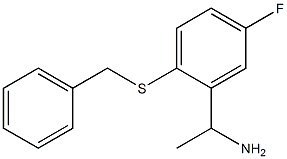 1-[2-(benzylsulfanyl)-5-fluorophenyl]ethan-1-amine 结构式