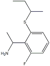 1-[2-(butan-2-ylsulfanyl)-6-fluorophenyl]ethan-1-amine 结构式