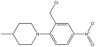 1-[2-(chloromethyl)-4-nitrophenyl]-4-methylpiperidine 结构式