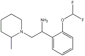 1-[2-(difluoromethoxy)phenyl]-2-(2-methylpiperidin-1-yl)ethanamine 结构式