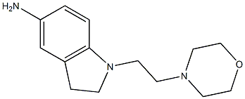 1-[2-(morpholin-4-yl)ethyl]-2,3-dihydro-1H-indol-5-amine 结构式