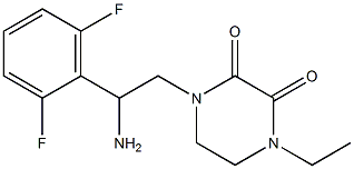 1-[2-amino-2-(2,6-difluorophenyl)ethyl]-4-ethylpiperazine-2,3-dione 结构式