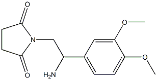 1-[2-amino-2-(3,4-dimethoxyphenyl)ethyl]pyrrolidine-2,5-dione 结构式