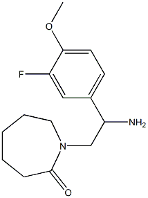 1-[2-amino-2-(3-fluoro-4-methoxyphenyl)ethyl]azepan-2-one 结构式