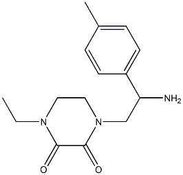 1-[2-amino-2-(4-methylphenyl)ethyl]-4-ethylpiperazine-2,3-dione 结构式