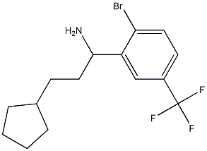 1-[2-bromo-5-(trifluoromethyl)phenyl]-3-cyclopentylpropan-1-amine 结构式