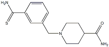 1-[3-(aminocarbonothioyl)benzyl]piperidine-4-carboxamide 结构式