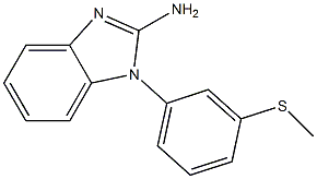 1-[3-(methylsulfanyl)phenyl]-1H-1,3-benzodiazol-2-amine 结构式