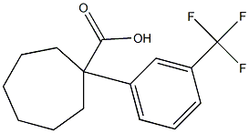 1-[3-(trifluoromethyl)phenyl]cycloheptane-1-carboxylic acid 结构式