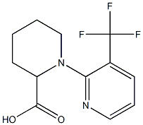 1-[3-(trifluoromethyl)pyridin-2-yl]piperidine-2-carboxylic acid 结构式