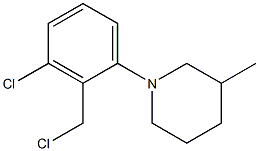 1-[3-chloro-2-(chloromethyl)phenyl]-3-methylpiperidine 结构式