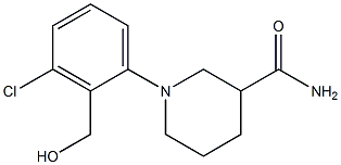 1-[3-chloro-2-(hydroxymethyl)phenyl]piperidine-3-carboxamide 结构式