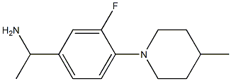 1-[3-fluoro-4-(4-methylpiperidin-1-yl)phenyl]ethan-1-amine 结构式