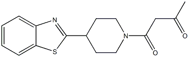 1-[4-(1,3-benzothiazol-2-yl)piperidin-1-yl]butane-1,3-dione 结构式