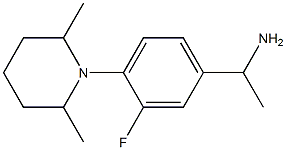 1-[4-(2,6-dimethylpiperidin-1-yl)-3-fluorophenyl]ethan-1-amine 结构式