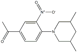 1-[4-(3,5-dimethylpiperidin-1-yl)-3-nitrophenyl]ethan-1-one 结构式