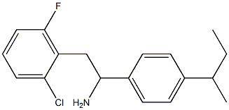 1-[4-(butan-2-yl)phenyl]-2-(2-chloro-6-fluorophenyl)ethan-1-amine 结构式