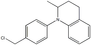 1-[4-(chloromethyl)phenyl]-2-methyl-1,2,3,4-tetrahydroquinoline 结构式